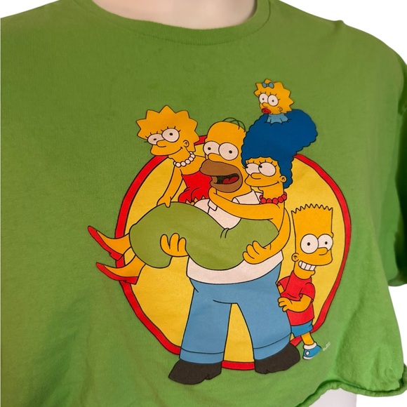 FOX The Simpson ladies green cutoff corp short sleeve T-shirt size XL - Picture 3 of 6